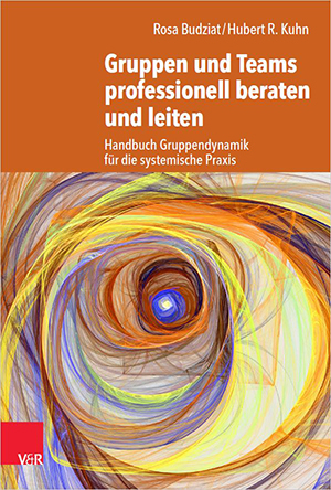 Buchtitel Gruppen und Teams professionell beraten und leiten und ein Wirbel in orange gelb blau
