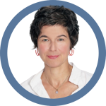 Porträt high key mit graublauer Umrandung 