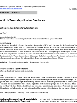 Ausschnitt der ersten Seite des Artikels